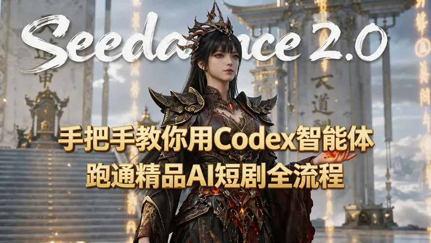 手把手教你用Seedance2.0+Codex智能体跑通精品AI短剧全流程(附3种skill技能-搞钱利器