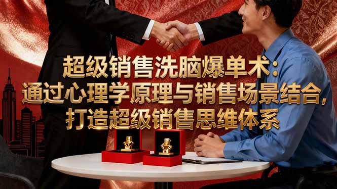 超级销售洗脑爆单术:通过心理学原理与销售场景结合,打造超级销售思维体系-搞钱利器