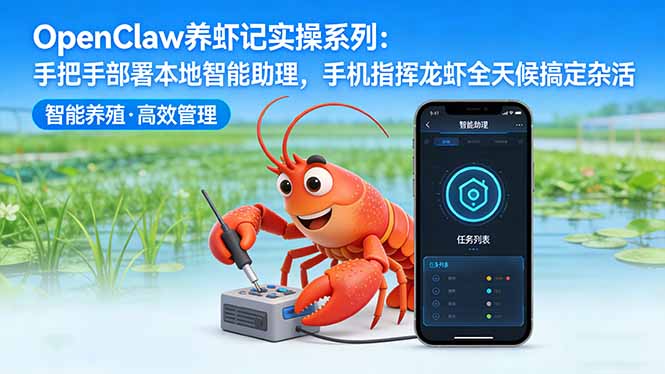 OpenClaw养虾记实操系列-更新：手把手部署本地智能助理，手机指挥龙虾全天候搞定杂活-搞钱利器