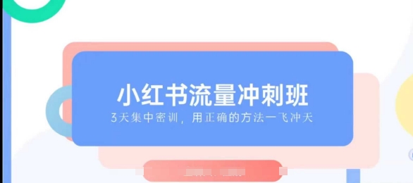 小红书流量冲刺班2025，最懂小红书的女人，快速教你2025年入局小红书-搞钱利器