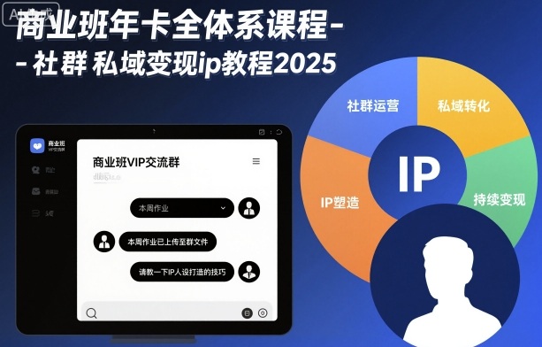 商业班年卡全体系课程-社群私域变现ip教程2025-搞钱利器