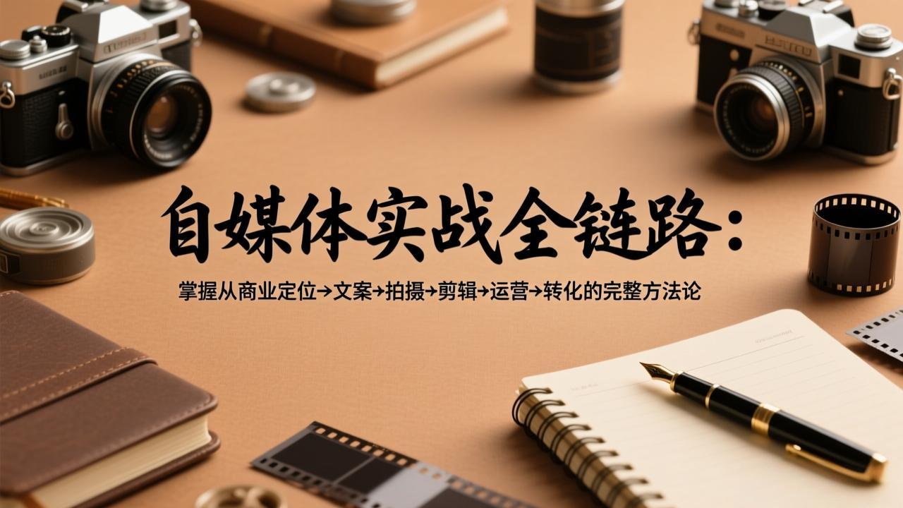 自媒体实战全链路：掌握从商业定位→文案→拍摄→剪辑→运营→转化的完整方法论-搞钱利器