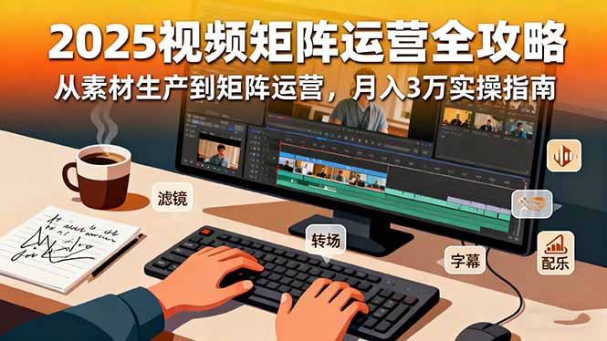 2025短视频矩阵运营全攻略：从素材生产到矩阵运营，月入3万实操指南-搞钱利器