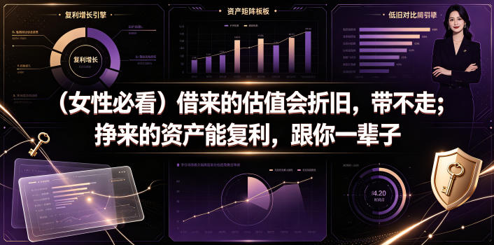 付费文章：(女性必看)借来的估值会折旧，带不走；挣来的资产能复利，跟你一辈子-搞钱利器