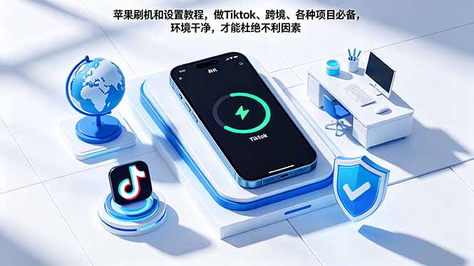 苹果刷机和设置教程，做Tiktok、跨境、各种项目必备，环境干净，才能杜绝不利因素-搞钱利器