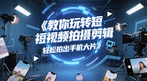 教你玩转短视频拍摄剪辑，轻松拍出手机大片-搞钱利器