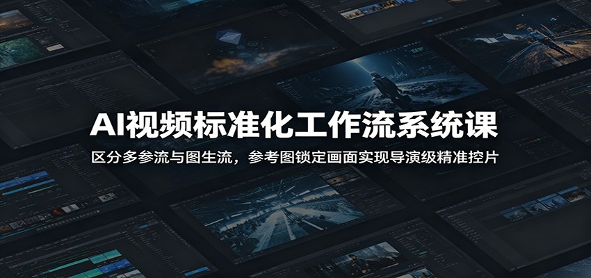 AI视频标准化工作流系统课：区分多参流与图生流，参考图锁定画面实现导演级精准控片-搞钱利器