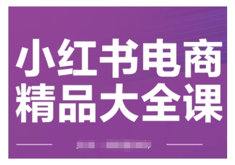 小红书电商精品大全课，快速掌握小红书运营技巧，实现精准引流与爆单目标，轻松玩转小红书电商(更新2月)-搞钱利器