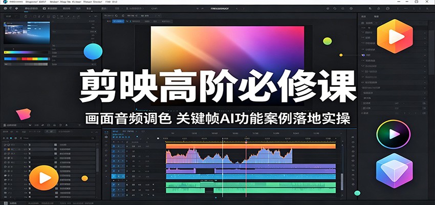 剪映高阶必修课：画面音频调色，关键帧AI功能案例落地实操-搞钱利器
