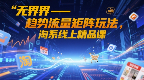 无界-趋势流量矩阵玩法，淘系线上精品课-搞钱利器