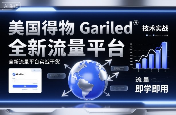 美国得物Gariled技术实战，全新流量平台​实战干货，即学即用-搞钱利器