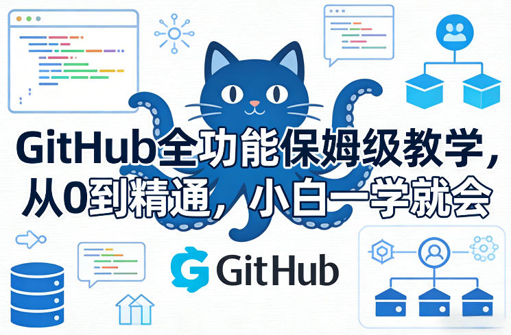 GitHub全功能保姆级教学，从0到精通，小白一学就会-搞钱利器