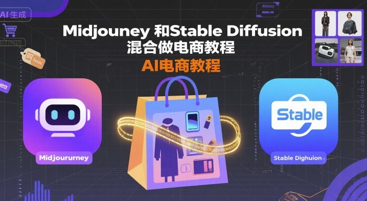 Midjourney和Stable Diffusion混合做电商教程-ai电商教程-搞钱利器