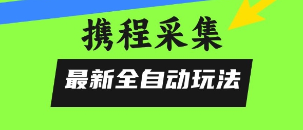 携程信息采集全自动玩法，0风控，无脑开干【揭秘】-搞钱利器