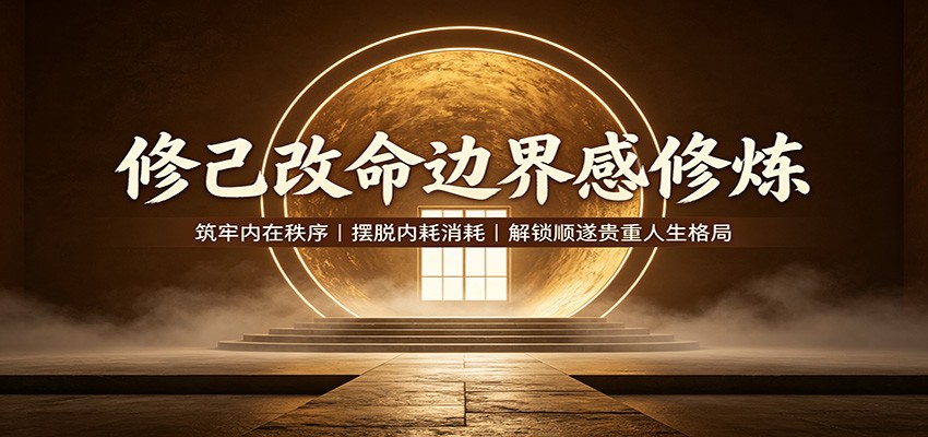 修己改命边界感修炼：筑牢内在秩序，摆脱内耗消耗，解锁顺遂贵重人生格局-搞钱利器