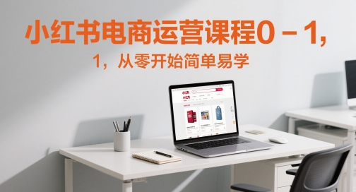 小红书电商运营课程0-1，从零开始简单易学-搞钱利器