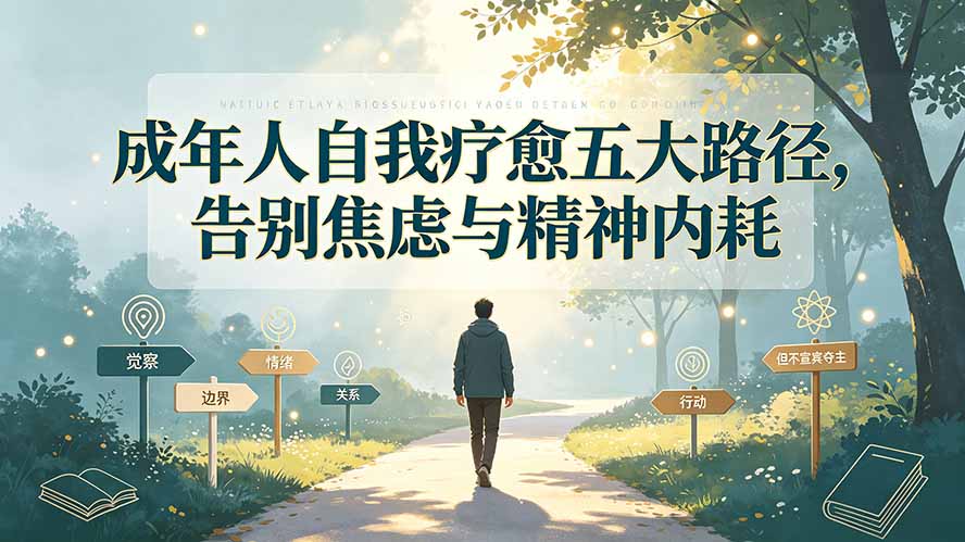 付费文章：成年人自我疗愈五大路径，告别焦虑与精神内耗-搞钱利器