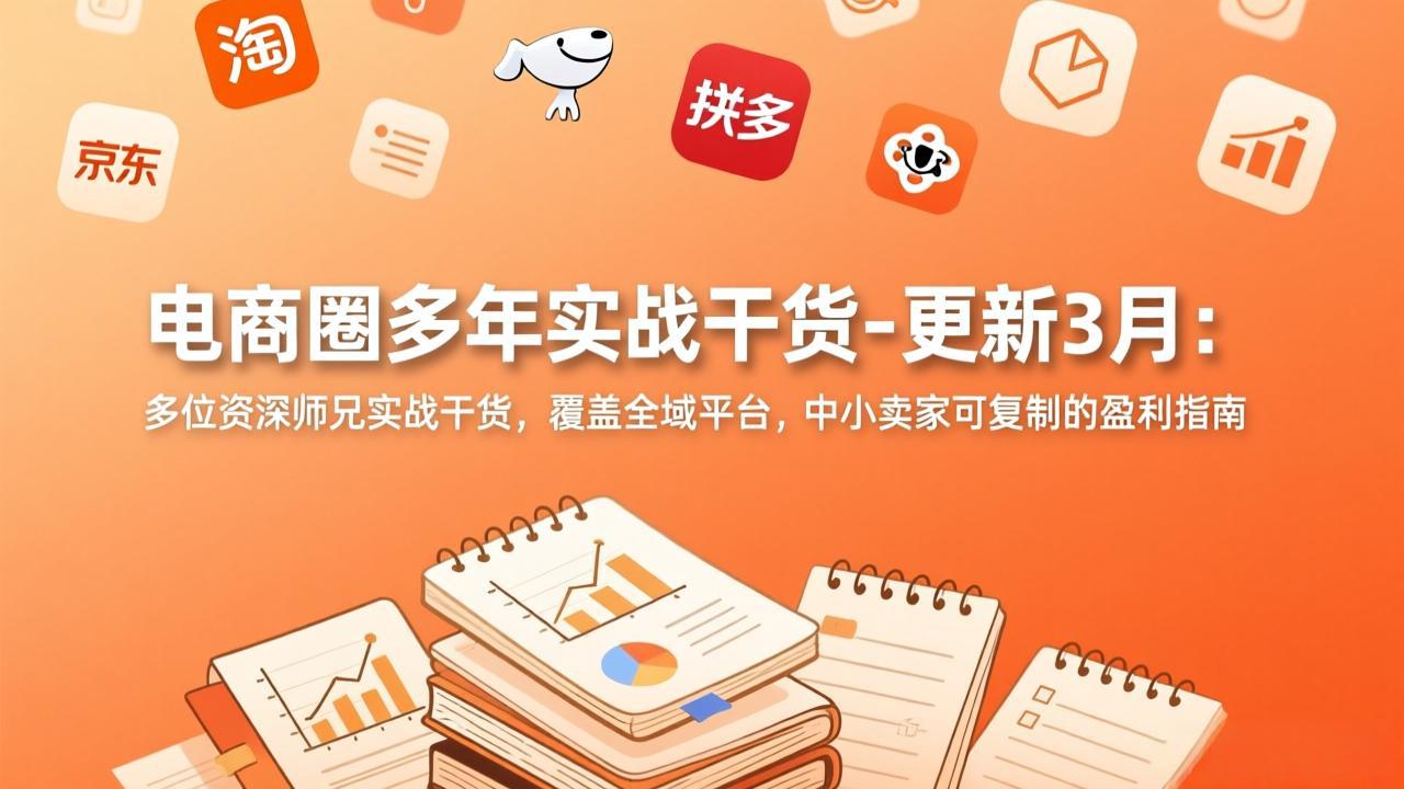 电商圈多年实战干货-更新3月：多位资深师兄实战干货，覆盖全域平台，中小卖家可复制的盈利指南-搞钱利器