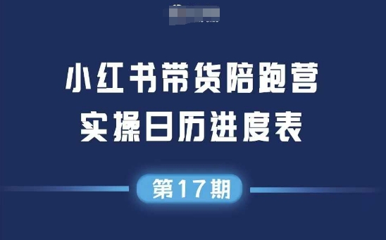 小红书第17期带货陪跑营，不囤货，无不直播，无不投流，通过选品+笔记内容+测品+笔记铺量+矩阵运营打爆款(更新)-搞钱利器