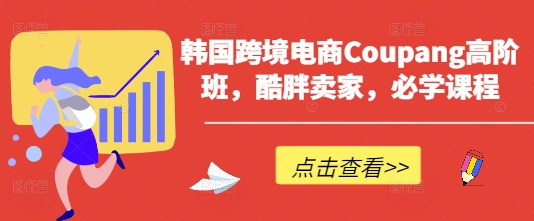 韩国跨境电商Coupang高阶班，酷胖卖家，必学课程-搞钱利器