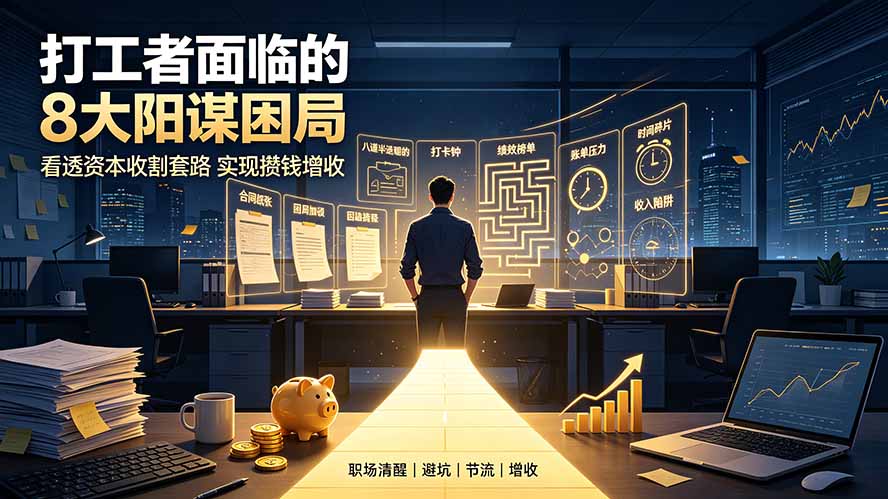 付费文章：打工者面临的8大阳谋困局，看透资本收割套路实现攒钱增收-搞钱利器