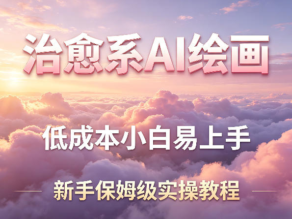 治愈系AI绘画提示词项目，低成本小白易上手，每天10分钟，新手保姆级实操教程-搞钱利器