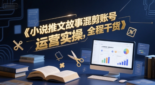 小说推文故事混剪账号运营实操，全程干货-搞钱利器