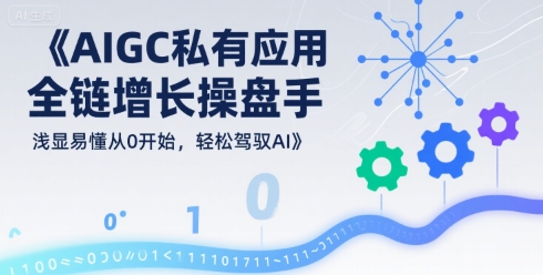 AIGC私有化应用全链增长操盘手，浅显易懂从0开始，轻松驾驭AI-搞钱利器