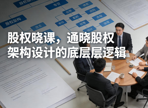 股权晓课，通晓股权架构设计的底层逻辑-搞钱利器