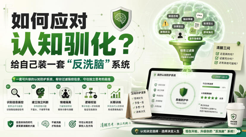 付费文章：如何应对认知驯化？给自己装一套“反洗脑”系统-搞钱利器