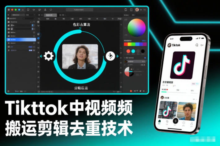 Tiktok中视频纯搬运剪辑去重技术，外来技术，自行测试-搞钱利器
