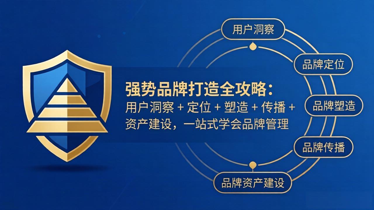 强势品牌打造全攻略：用户洞察 + 定位 + 塑造 + 传播 + 资产建设，一站式学会品牌管理-搞钱利器