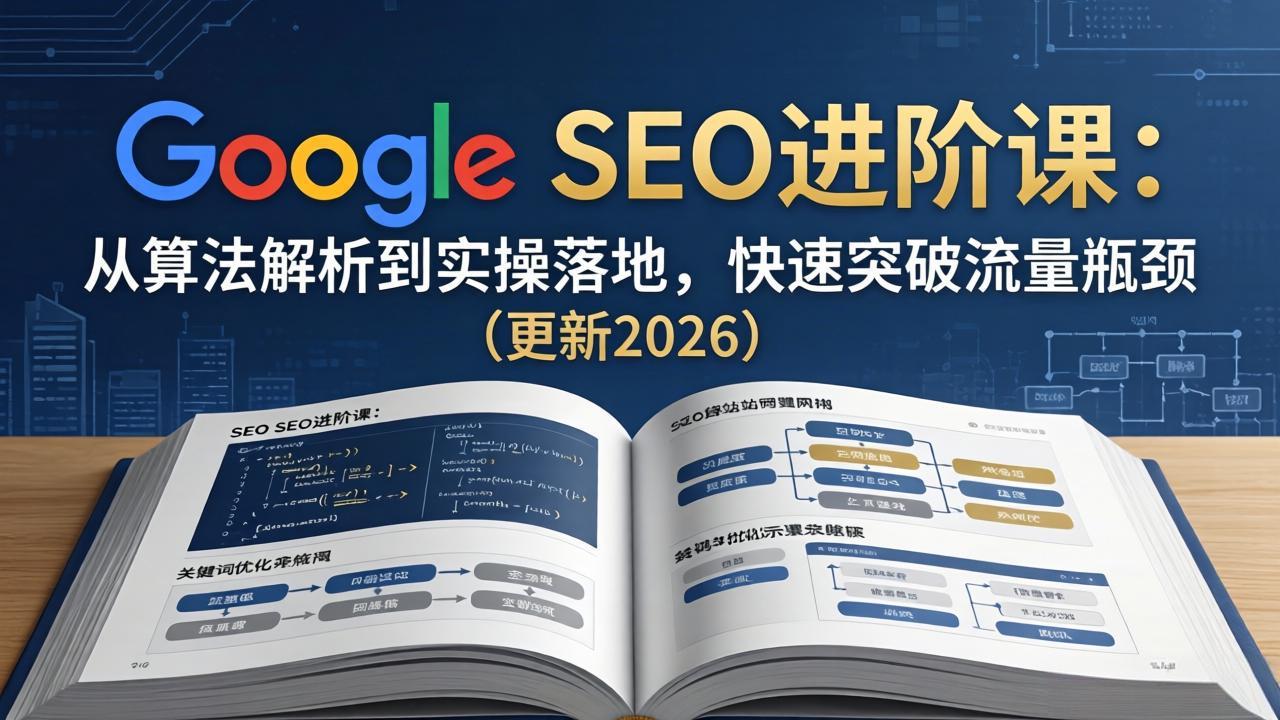 Google SEO进阶课：从算法解析到实操落地，快速突破流量瓶颈(更新2026-搞钱利器