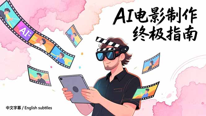 AI电影制作终极指南：从创意到成片，系统掌握智能影视全流程实战课(中英字幕-搞钱利器