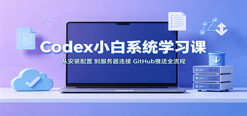 Codex小白系统学习课：小从安装配置，到服务器连接、GitHub推送全流程-搞钱利器