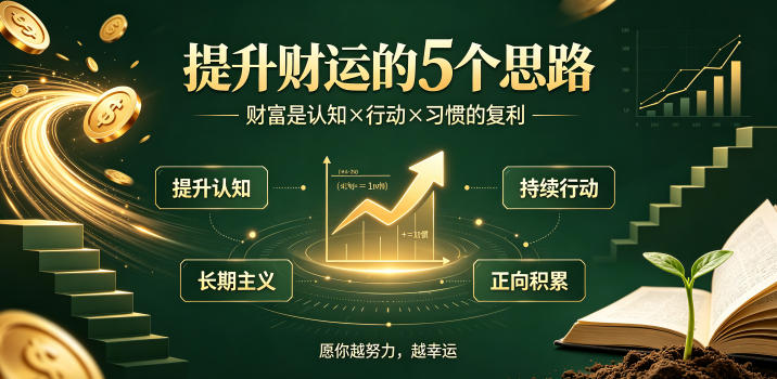 付费文章：提升财运的5个思路——财富是认知x行动x习惯的复利，愿你越努力，越幸运-搞钱利器