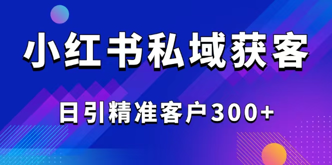 2025最新小红书平台引流获客截流自热玩法讲解，日引精准客户300+-搞钱利器