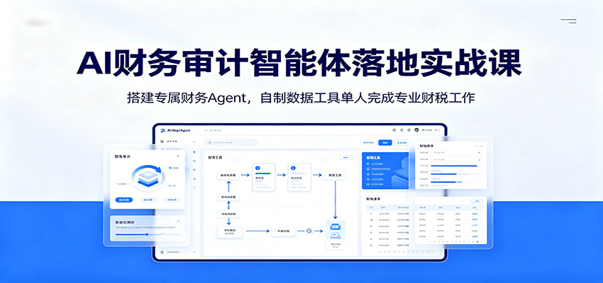 AI财务审计智能体落地实战课：搭建专属财务Agent，自制数据工具单人完成专业财税工作-搞钱利器