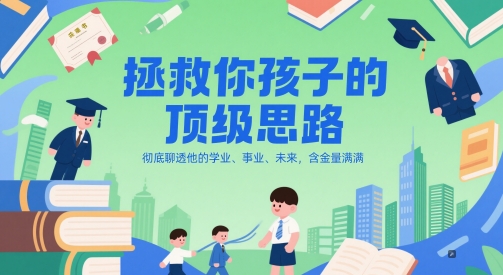 付费文章：拯救你孩子的顶级思路，彻底聊透他的学业、事业、未来，含金量满满-搞钱利器
