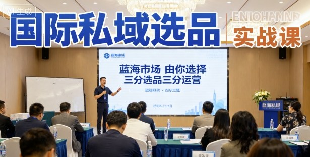 国际私域选品实战课，蓝海市场由你选择，七分选品三分运营-搞钱利器