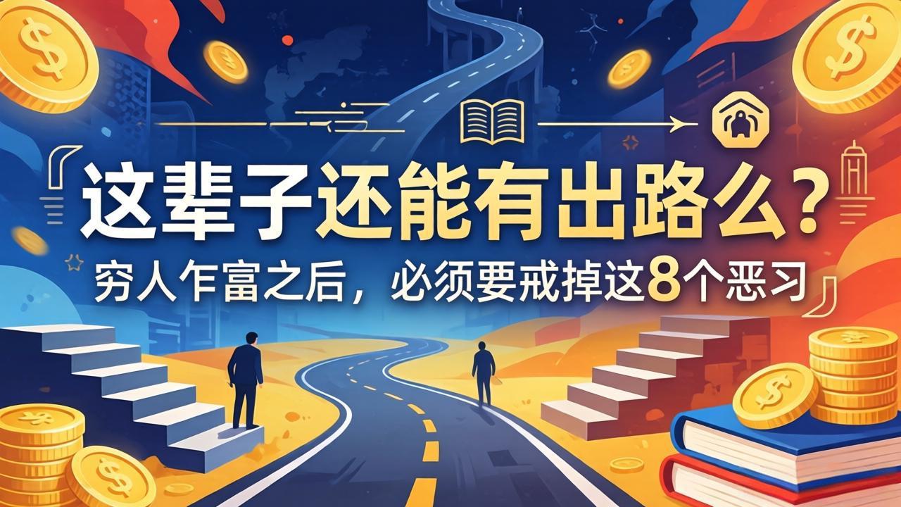 关于人生两篇付费文章【这辈子还能有出路么？】【穷人乍富之后，必须要戒掉这8个恶习】-搞钱利器