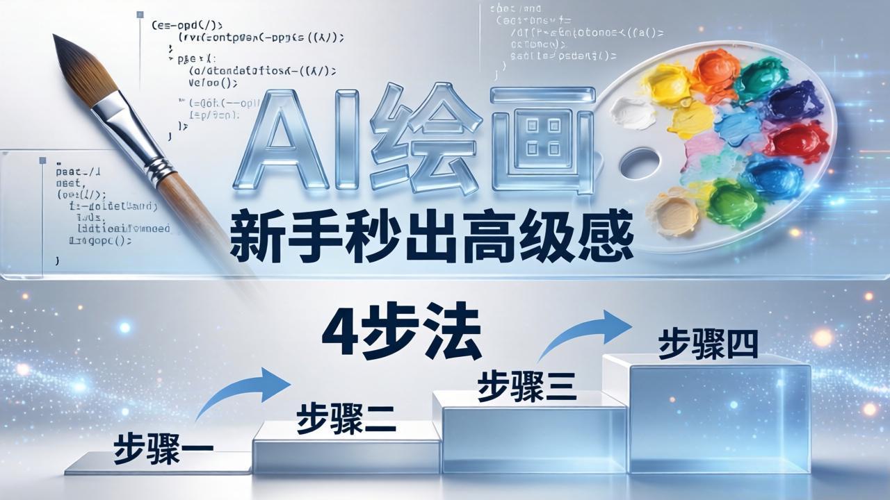 AI绘画入门别再硬磕了！即梦4步法：万能提示词公式+BRTR框架，新手秒出高级感-搞钱利器