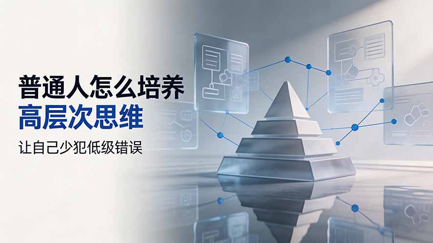 付费文章：普通人怎么培养高层次思维，让自己少犯低级错误-搞钱利器
