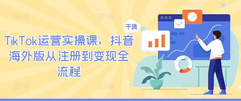 TikTok运营实操课，抖音海外版从注册到变现全流程-搞钱利器