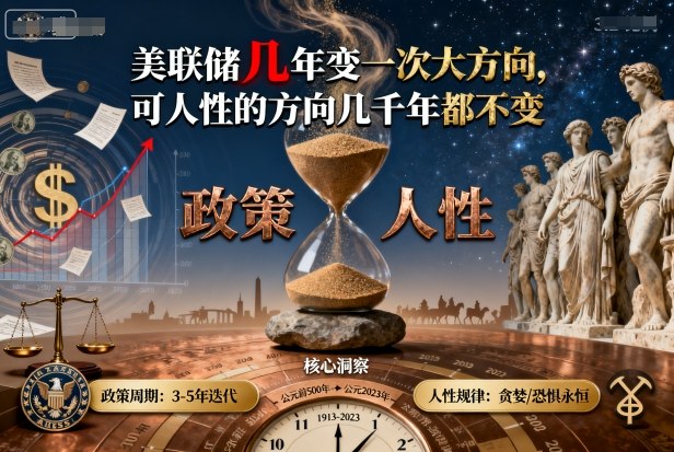 付费文章：美联储几年变一次大方向，可人性的方向几千年都不变-搞钱利器