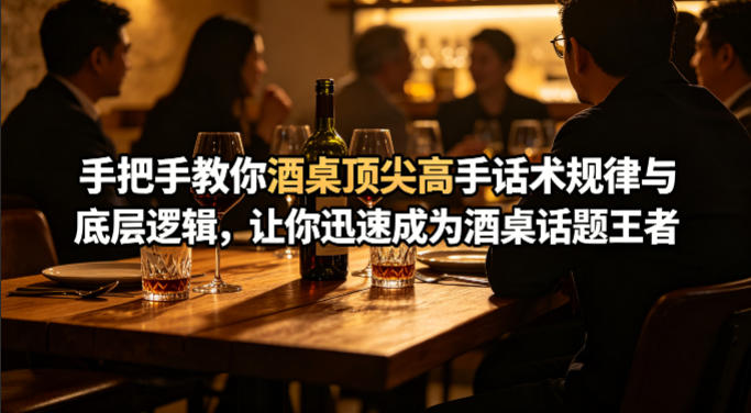 付费文章：手把手教你酒桌顶尖高手话术规律与底层逻辑，让你迅速成为酒桌话题王者(二十年全网独家经验分享)-搞钱利器