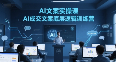 AI文案实操课，AI成交文案底层逻辑训练营-搞钱利器