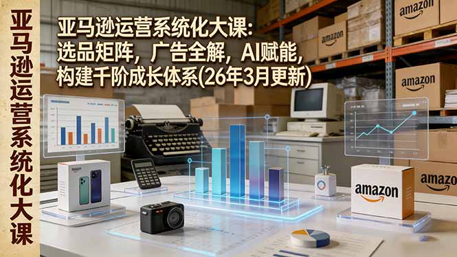 亚马逊运营系统化大课：选品矩阵，广告全解，AI赋能，构建千阶成长体系(26年3月更新-搞钱利器