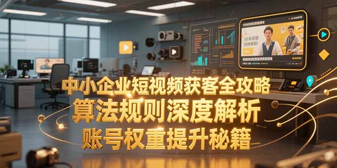 中小企业短视频获客全攻略，算法规则深度解析，账号权重提升秘籍-搞钱利器