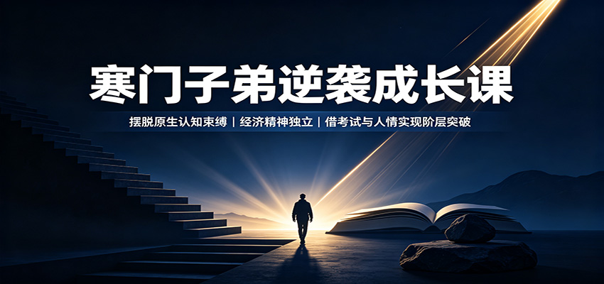 寒门子弟逆袭成长课：摆脱原生认知束缚，经济精神独立，借考试与人情实现阶层突破-搞钱利器